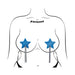 Pastease Tassel Pasties: Denim Star Pastease with Long Rhinestone Tassel