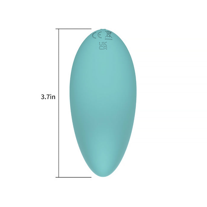 Spectrum Essentials Rechargeable Silicone Compact External Vibrator Blue
