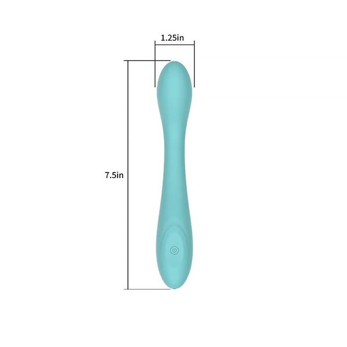 Spectrum Essentials Rechargeable Silicone G-Spot Vibrator Blue
