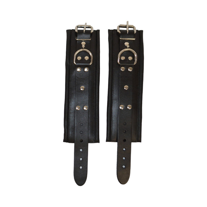 Prowler RED Leather Lockable Wrist Restraints S/M