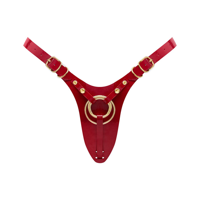 Strap-On-Me Leatherette Harness Fabulous One Size Red Glossy