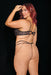 Coquette Pleasure Bra & G-String Black Queen Size
