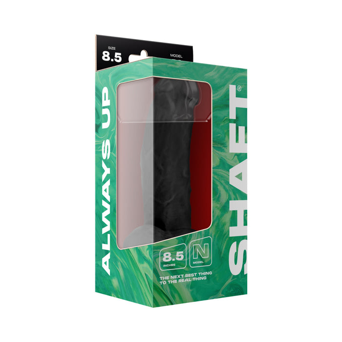 Shaft Model N 8.5 in. Liquid Silicone Dong with Balls Black