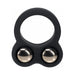 LEVELZ Liquid Silicone Double Weighted Ball Cock Ring Black
