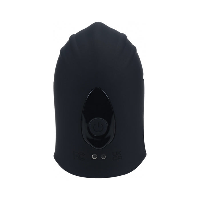 LEVELZ Adjustable Vibrating Silicone Penis Head Stimulator Black