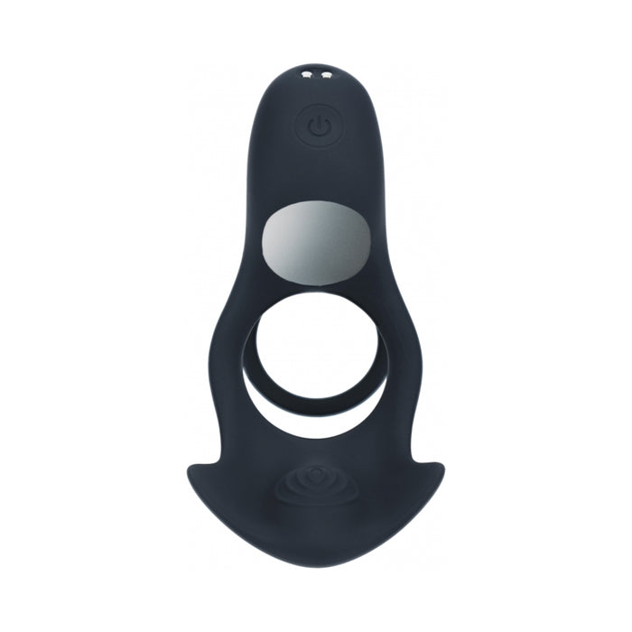 LEVELZ Triple Motor Vibrating Silicone Cock Ring Black