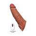 Skinsations Thick Dick 7 in. Vibrating Penis Sleeve with Remote Caramel Lovers