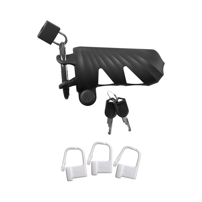 Fantasy C-Ringz Remote-Controlled Vibrating Cock Blocker Black