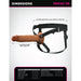 Fantasy X-Tensions Elite Silicone Hollow Strap-On Dual Density 9in Brown