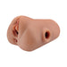 PDX Plus Double Pounder Vibrating Squeeze Stroker Brown