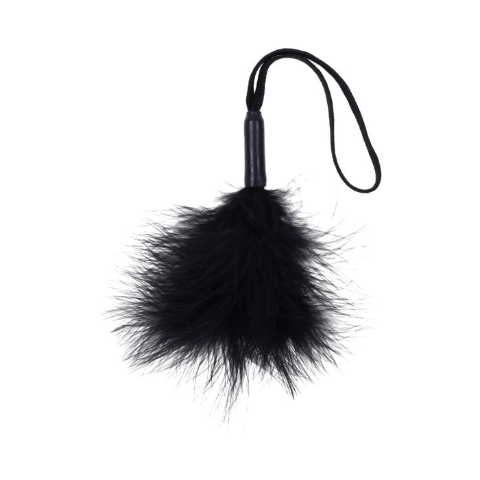 Sportsheets Sex & Mischief Peaches 'n CreaMe Wrist Feather Tickler Black