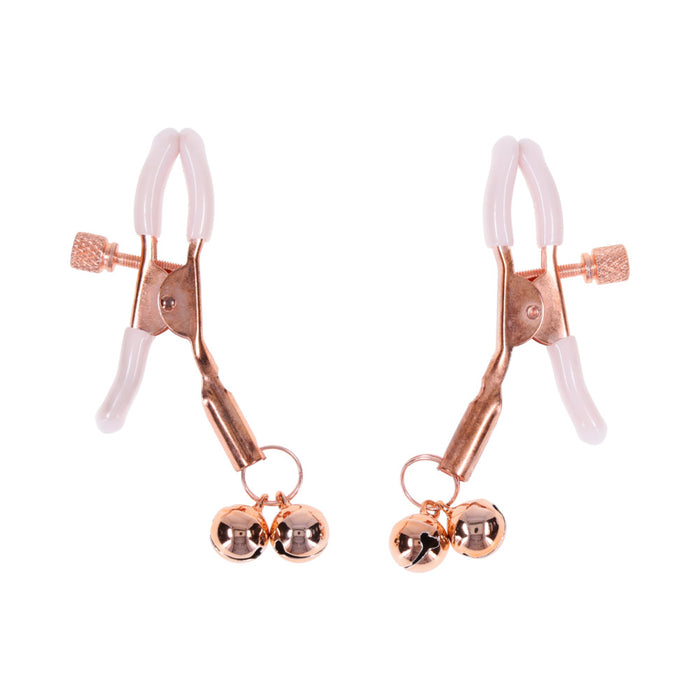 Sportsheets Sex & Mischief Peaches 'n CreaMe Bell Nipple Clamps