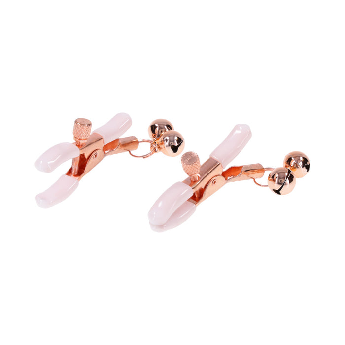 Sportsheets Sex & Mischief Peaches 'n CreaMe Bell Nipple Clamps