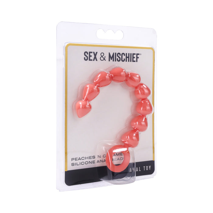 Sportsheets Sex & Mischief Peaches 'n CreaMe Silicone Anal Beads