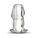Master Series Dicked Clear Hollow Anal Plug Large