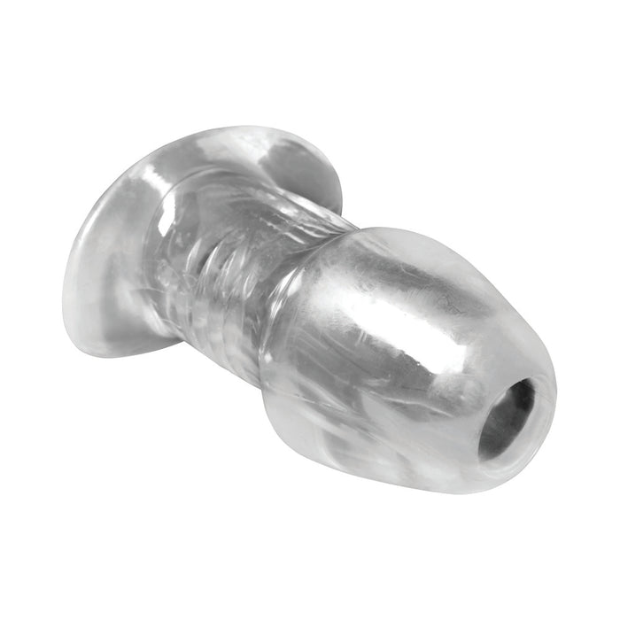 Master Series Dicked Clear Hollow Anal Plug Large