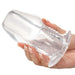 Master Series Dicked Clear Hollow Anal Plug Large