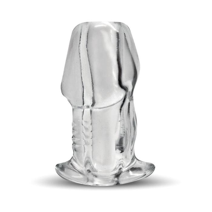 Master Series Dicked Clear Hollow Anal Plug Small