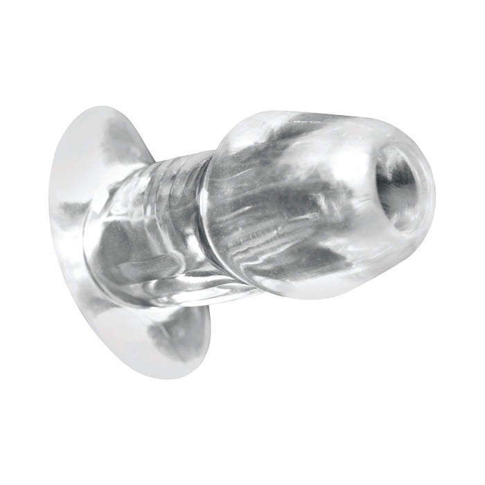 Master Series Dicked Clear Hollow Anal Plug Small