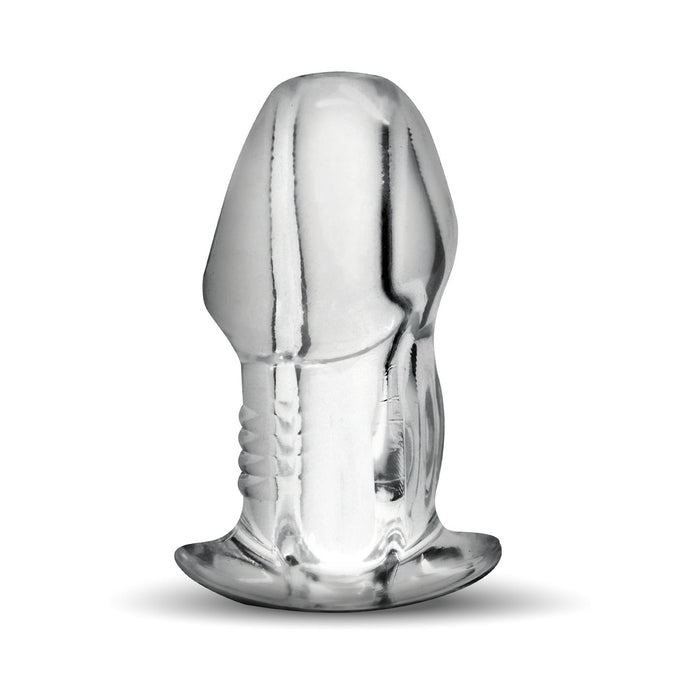 Master Series Dicked Clear Hollow Anal Plug XLarge