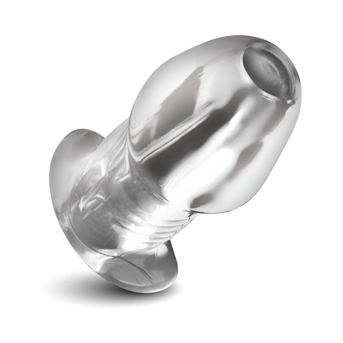 Master Series Dicked Clear Hollow Anal Plug XLarge