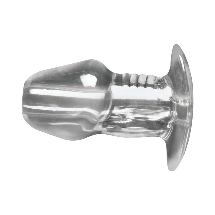 Master Series Dicked Clear Hollow Anal Plug XLarge