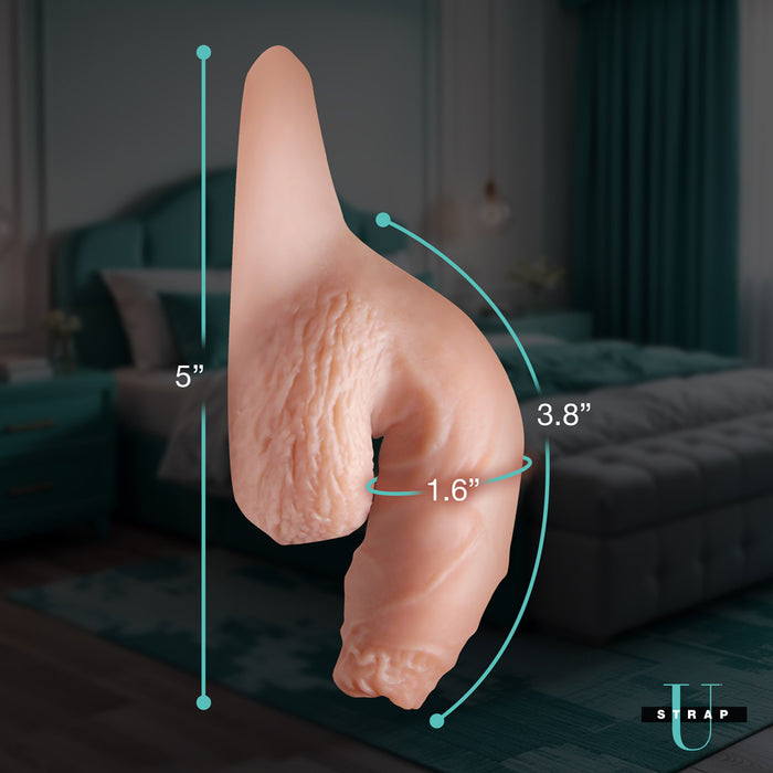 Strap U 5.1 in. Uncut Silicone Packer Dildo Light