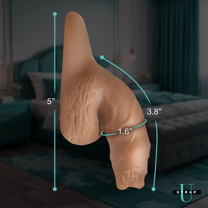 Strap U 5.1 in. Uncut Silicone Packer Dildo Medium