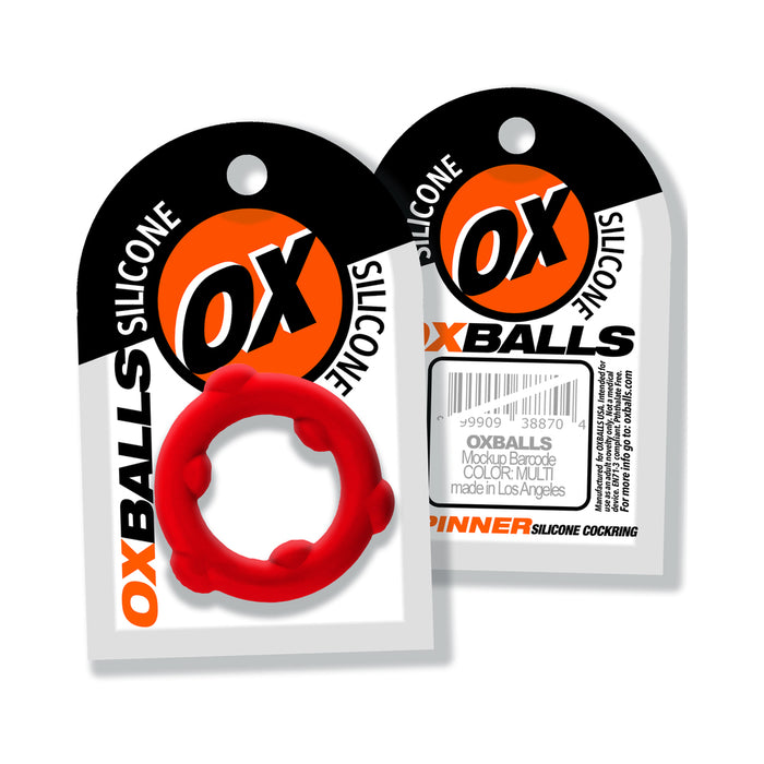 Oxballs Spinner Single Silicone Ring Red