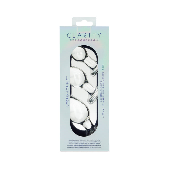 Clarity Utopian Trinity Glass Plug Set
