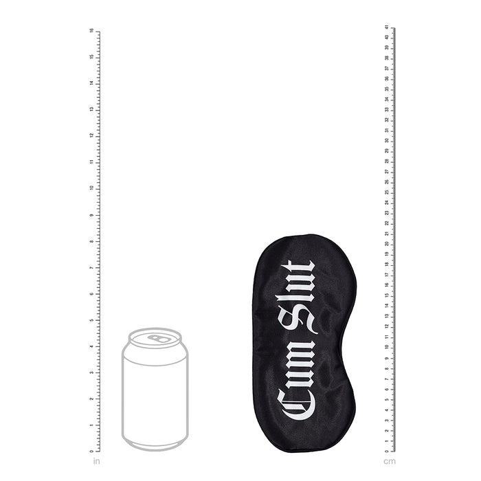 Ouch! Cum Slut Printed Mask Satin Black