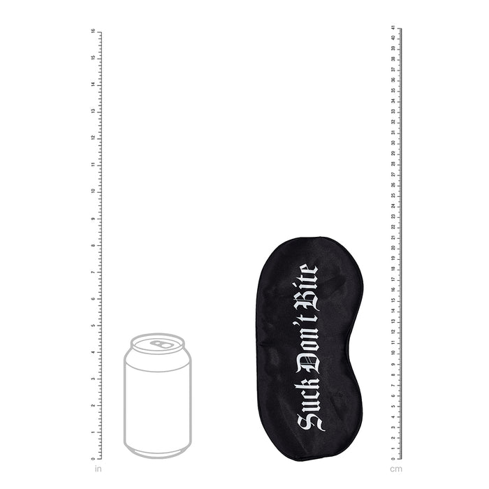 Ouch! Suck Don't Bite Printed Mask Satin Black