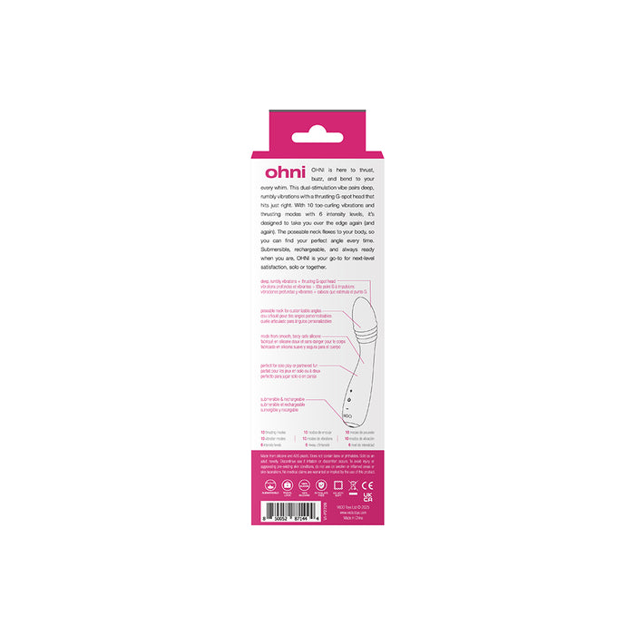 VeDO Ohni Rechargeable G-Spot Thrusting Vibe Pink