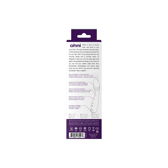 VeDO Ohni Rechargeable G-Spot Thrusting Vibe Purple