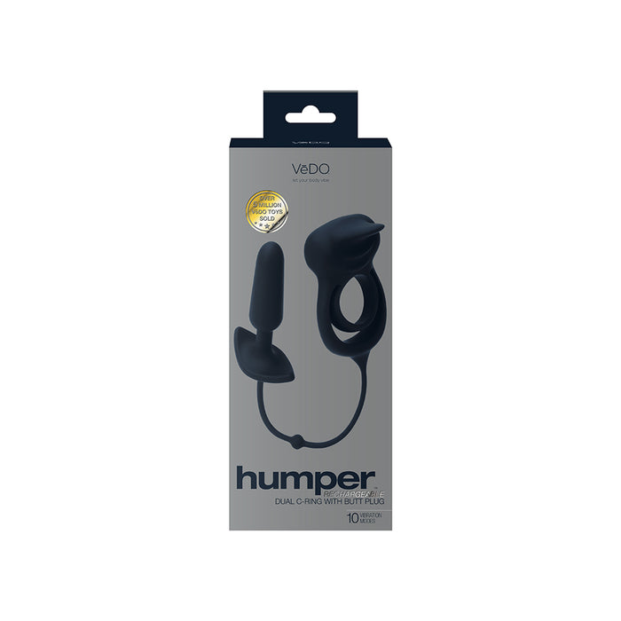 VeDO Humper Rechargeable Dual C-Ring with Anal Plug Black