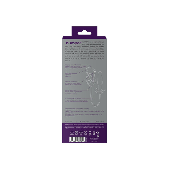 VeDO Humper Rechargeable Dual C-Ring with Anal Plug Purple