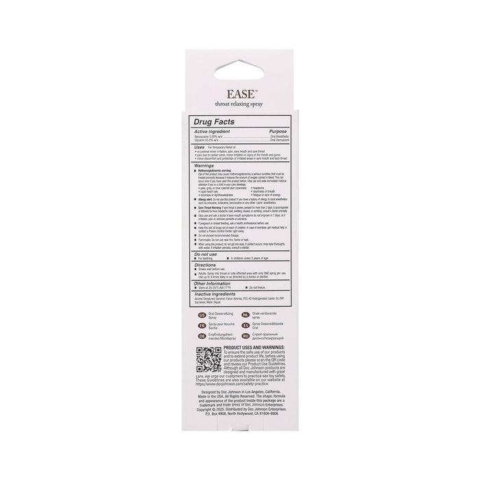 Intimate Enhancements Ease Throat Relaxing Spray Double Chocolate 2 oz.