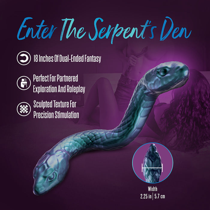 Temptasia Twin Python Double Headed Snake Dildo Dark Milennia