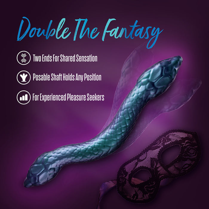 Temptasia Twin Python Double Headed Snake Dildo Dark Milennia