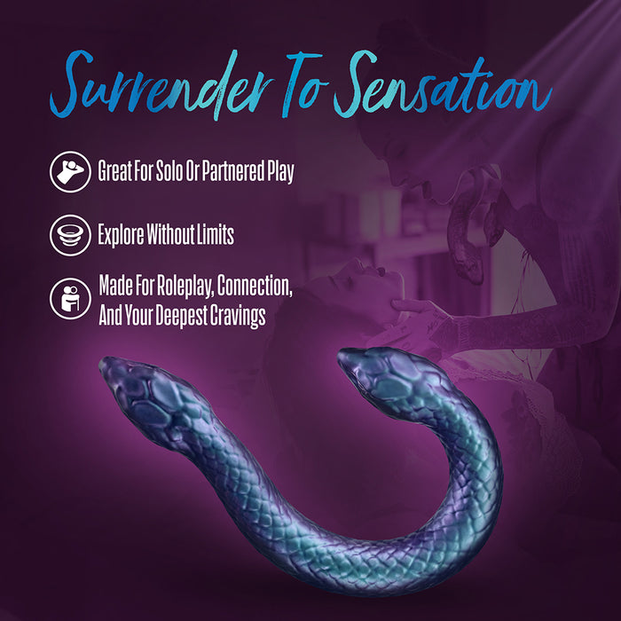 Temptasia Twin Python Double Headed Snake Dildo Dark Milennia