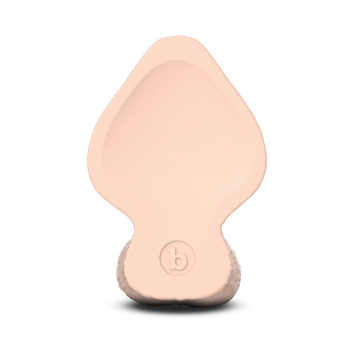 b-Vibe Slipskin Realistic Silicone Dildo 7 in. Girthy Cream