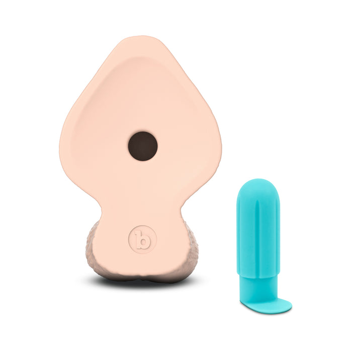 b-Vibe Slipskin Realistic Silicone Dildo 9 in. Girthy Cream
