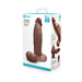 b-Vibe Slipskin Realistic Silicone Dildo 9 in. Girthy Brown