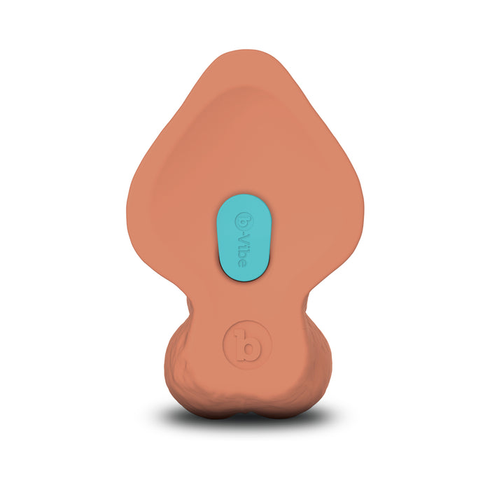 b-Vibe Slipskin Realistic Silicone Dildo 9 in. Curved Mocha