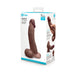 b-Vibe Slipskin Realistic Silicone Dildo 9 in. Curved Brown