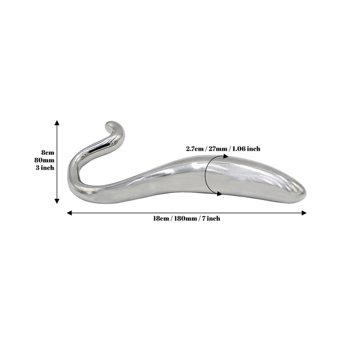 Rouge Stainless Steel Hollow Curved Wand In Case