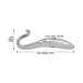 Rouge Stainless Steel Hollow Curved Wand In Case
