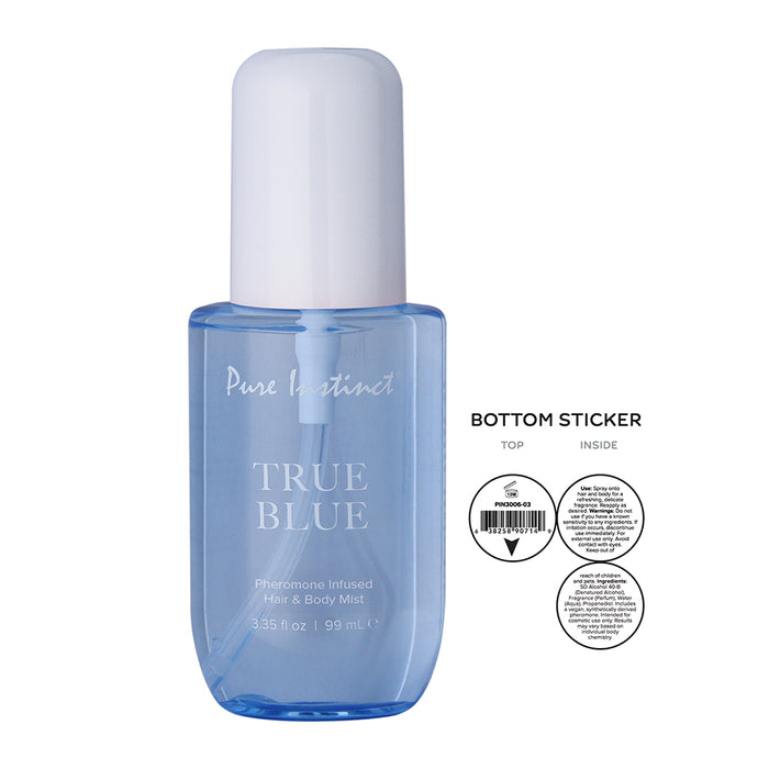 Pure Instinct Pheromone Hair & Body Mist True Blue 3.35 oz.