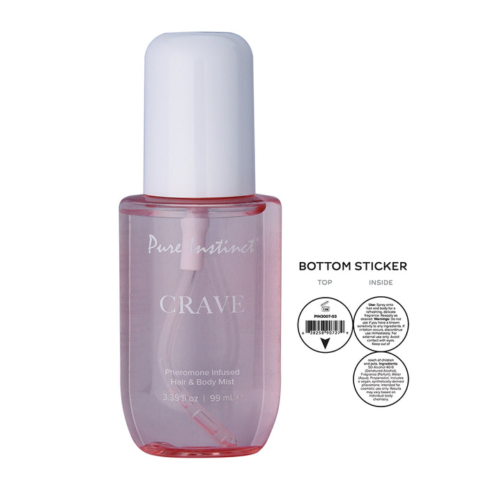 Pure Instinct Pheromone Hair & Body Mist Crave 3.35 oz.