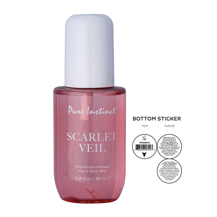 Pure Instinct Pheromone Hair & Body Mist Scarlet Veil 3.35 oz.